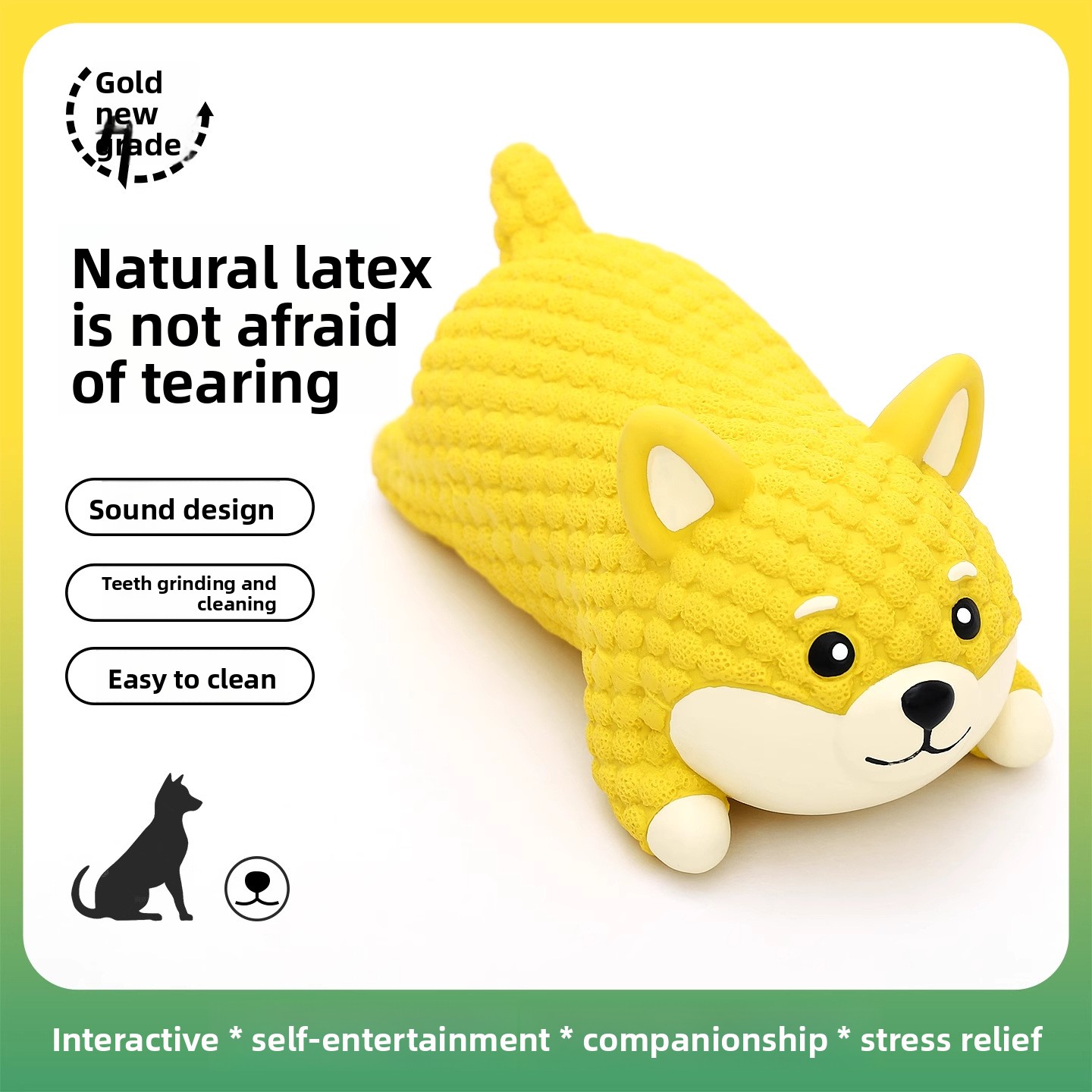 Interactive Squeaky Plush Dog Toy - Jouet à mâcher pour chien en